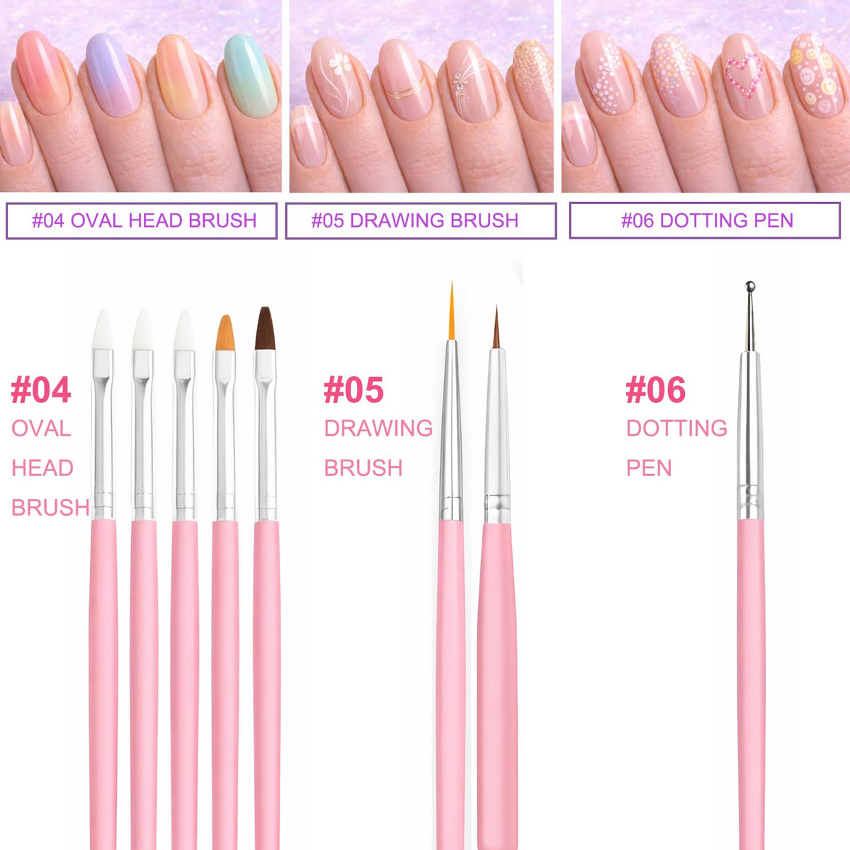 HomTop double-ended metal dotting pens for consistent dots