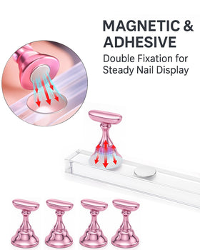 HomTop ten nail stands arranged to hold press-on nails
