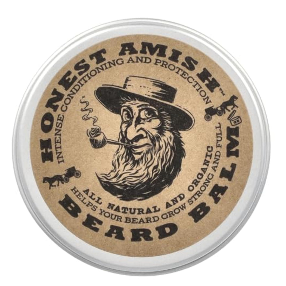 Honest Amish front tin showing label and 2 oz size for easy identification