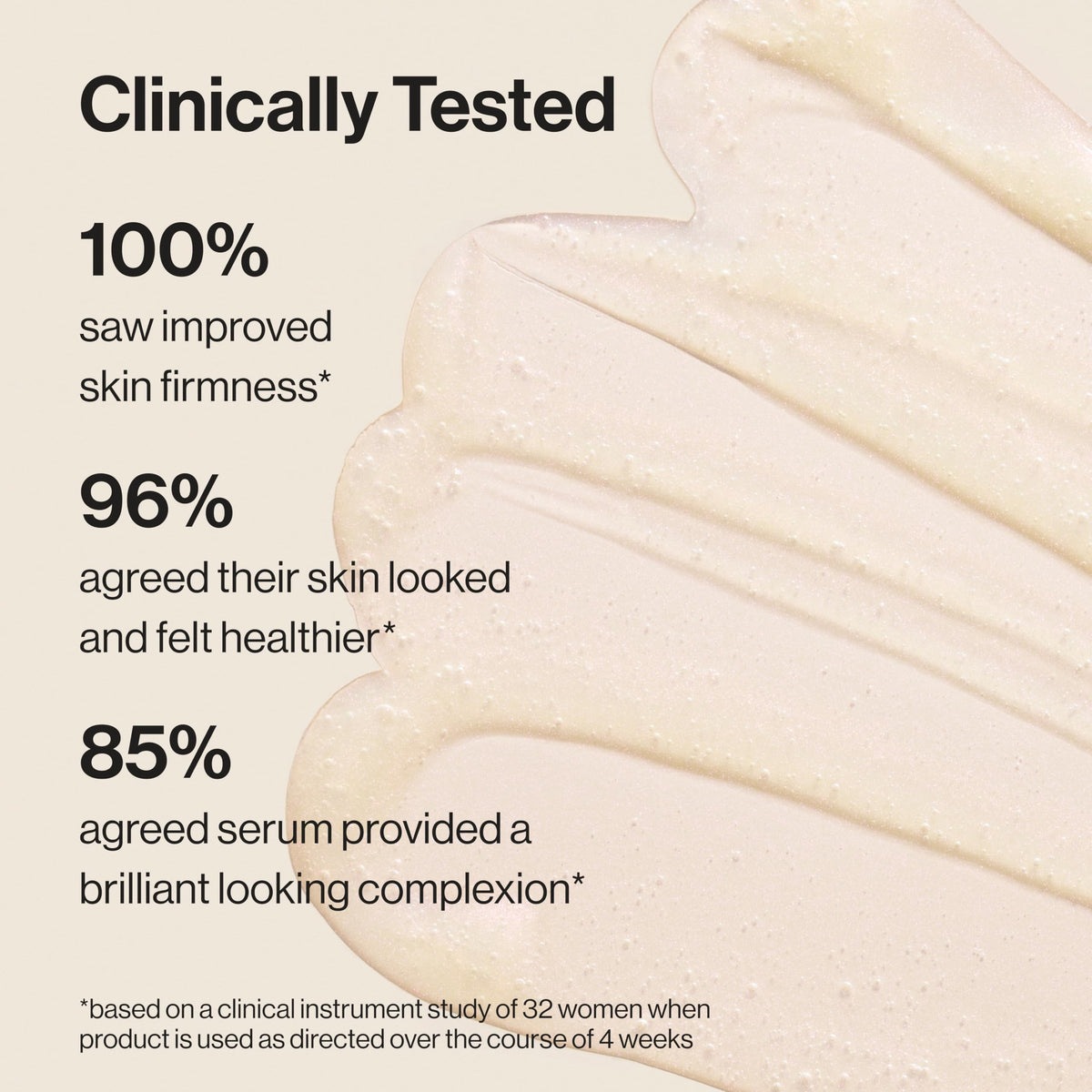 Honest Beauty applying serum to hand to demonstrate quick absorption and plumping