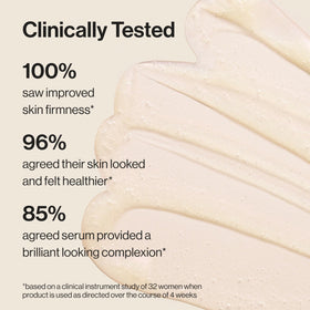 Honest Beauty applying serum to hand to demonstrate quick absorption and plumping
