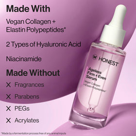 Honest Beauty applying serum to hand demonstrating spreadability and hydration benefit