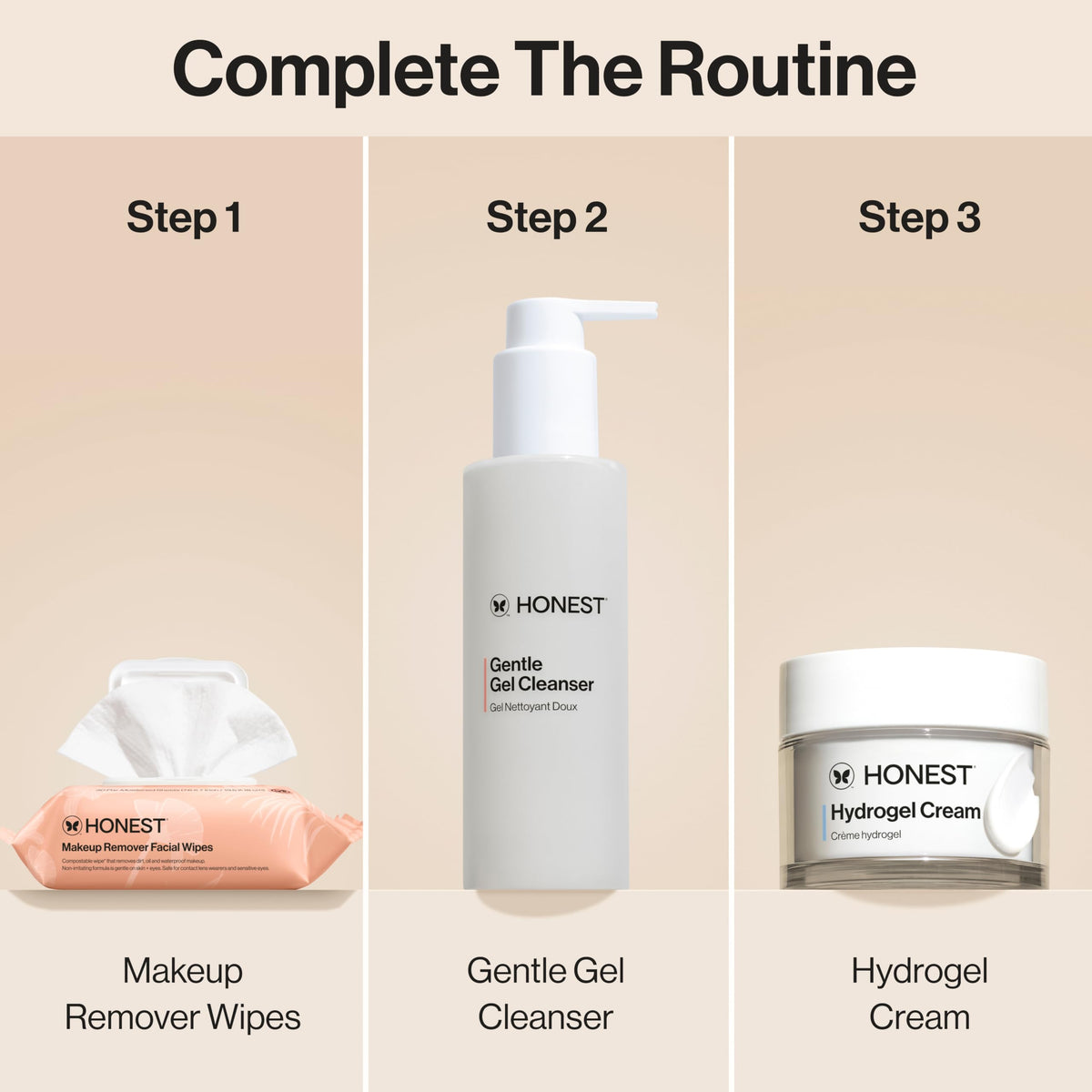 Honest Beauty wipes on bathroom counter for convenient daily routine