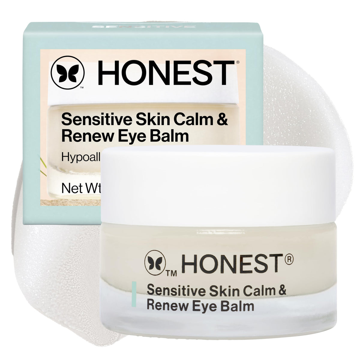 Honest Beauty jar front view showing product packaging and clean branding benefits hydration
