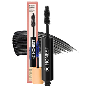 Honest Beauty front packaging showing dual-ended mascara and bold primer benefit