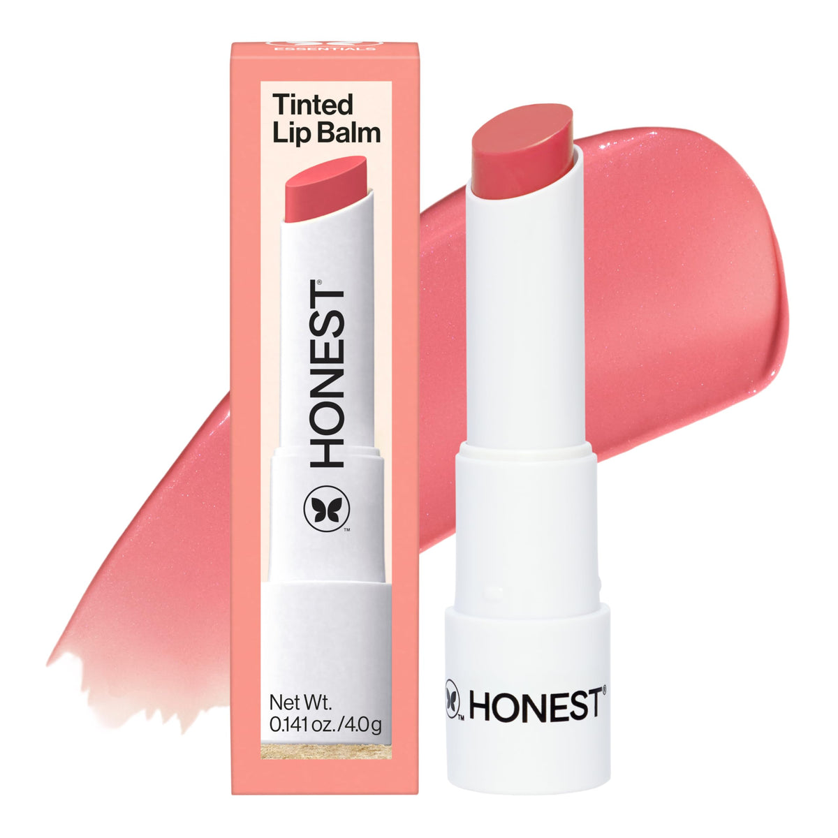 Honest Beauty front packaging Melon showing compact tinted balm and labeling benefit