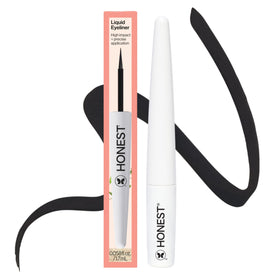 Honest Beauty front packaging showing sleek black eyeliner tube and label benefit