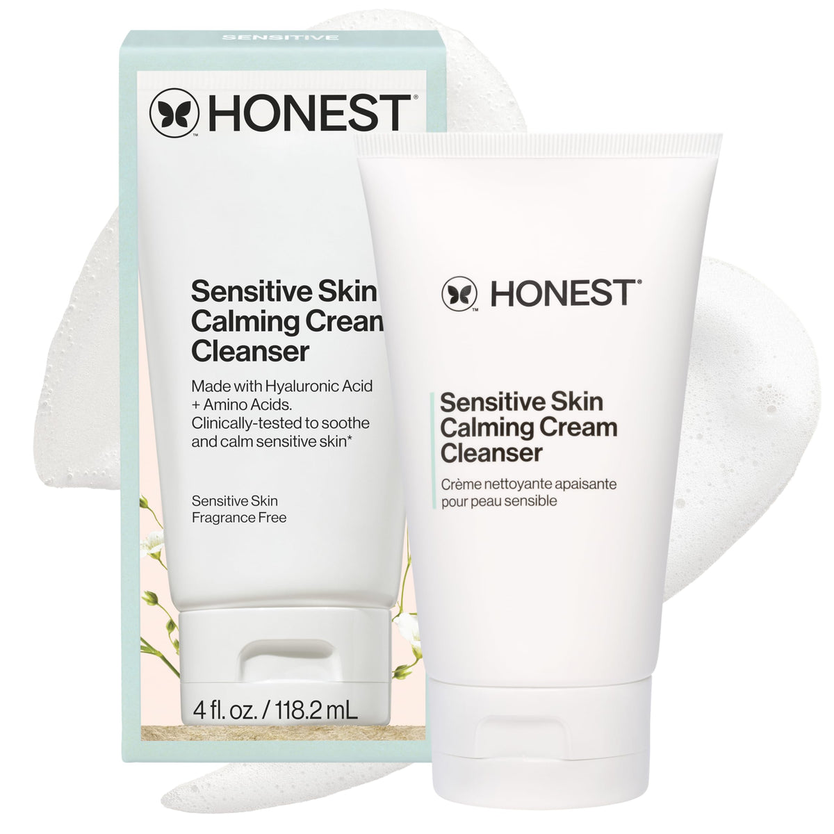 Honest Beauty front packaging showing bottle and calming benefit