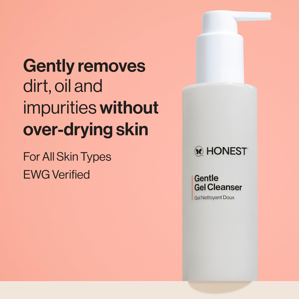 Honest Beauty pump close-up dispensing a controlled, easy-to-use amount