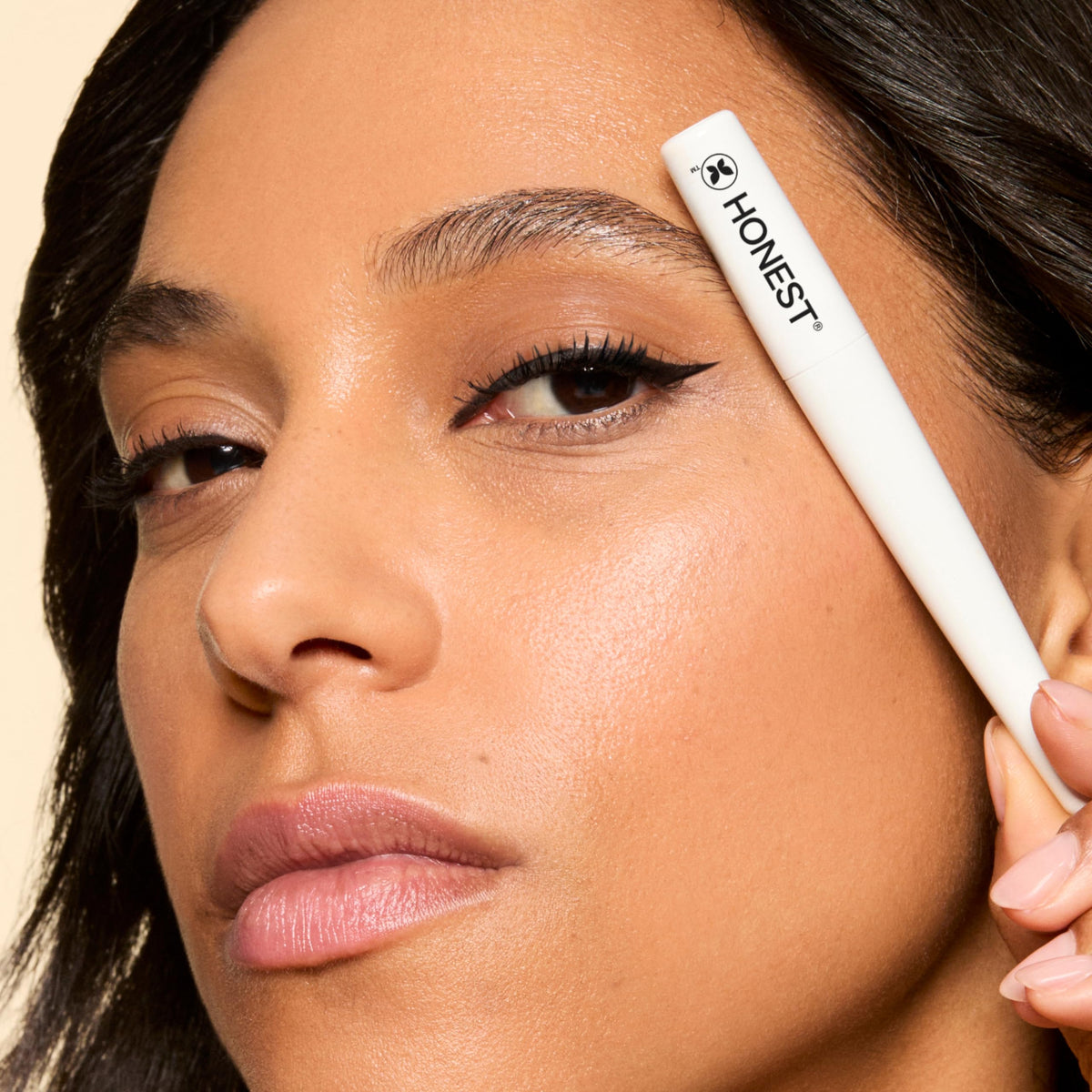 Honest Beauty on vanity in bathroom lifestyle scene for everyday routine inspiration