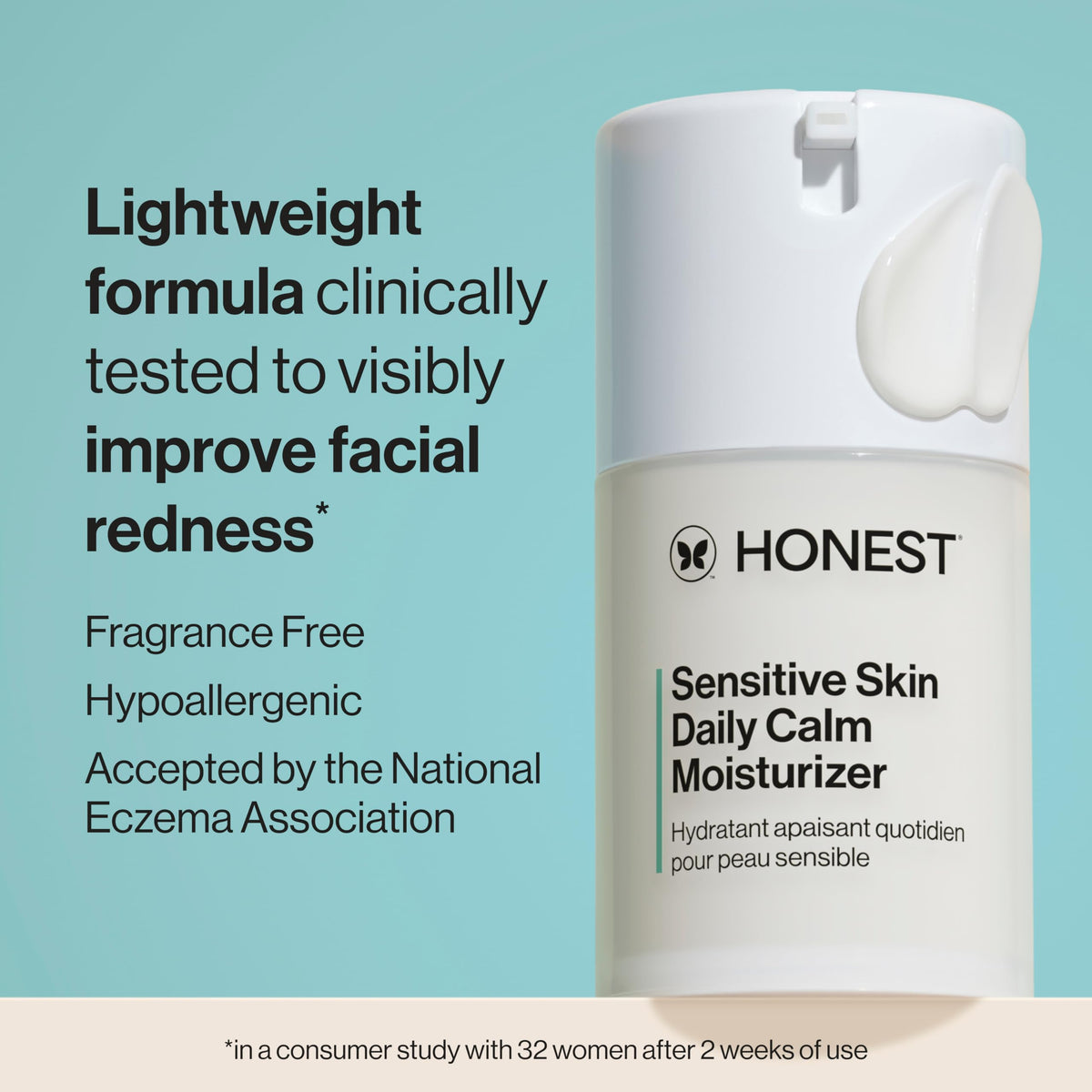 Honest Beauty open jar texture close-up demonstrating lightweight cream