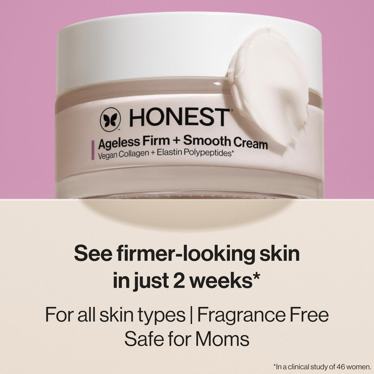 Honest Beauty open jar texture highlighting creamy hydration and smoothness