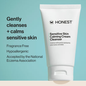 Honest Beauty pump dispensing cleanser demonstrating easy use and control