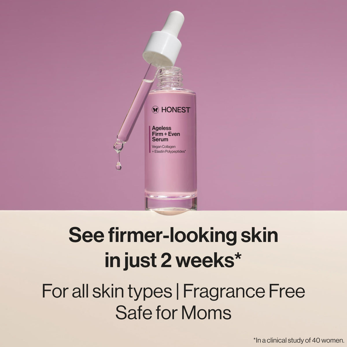 Honest Beauty pump dispenser close-up showing precise application and hygienic benefit
