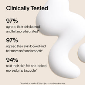 Honest Beauty serum on hand demonstrating fast-absorbing, plumping moisture