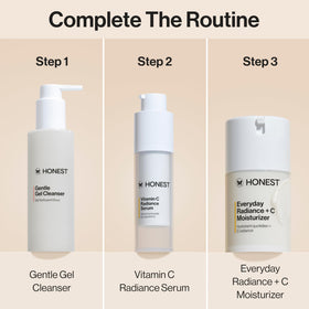 Honest Beauty size comparison with a 1.7 fl oz bottle to show travel-friendly benefit