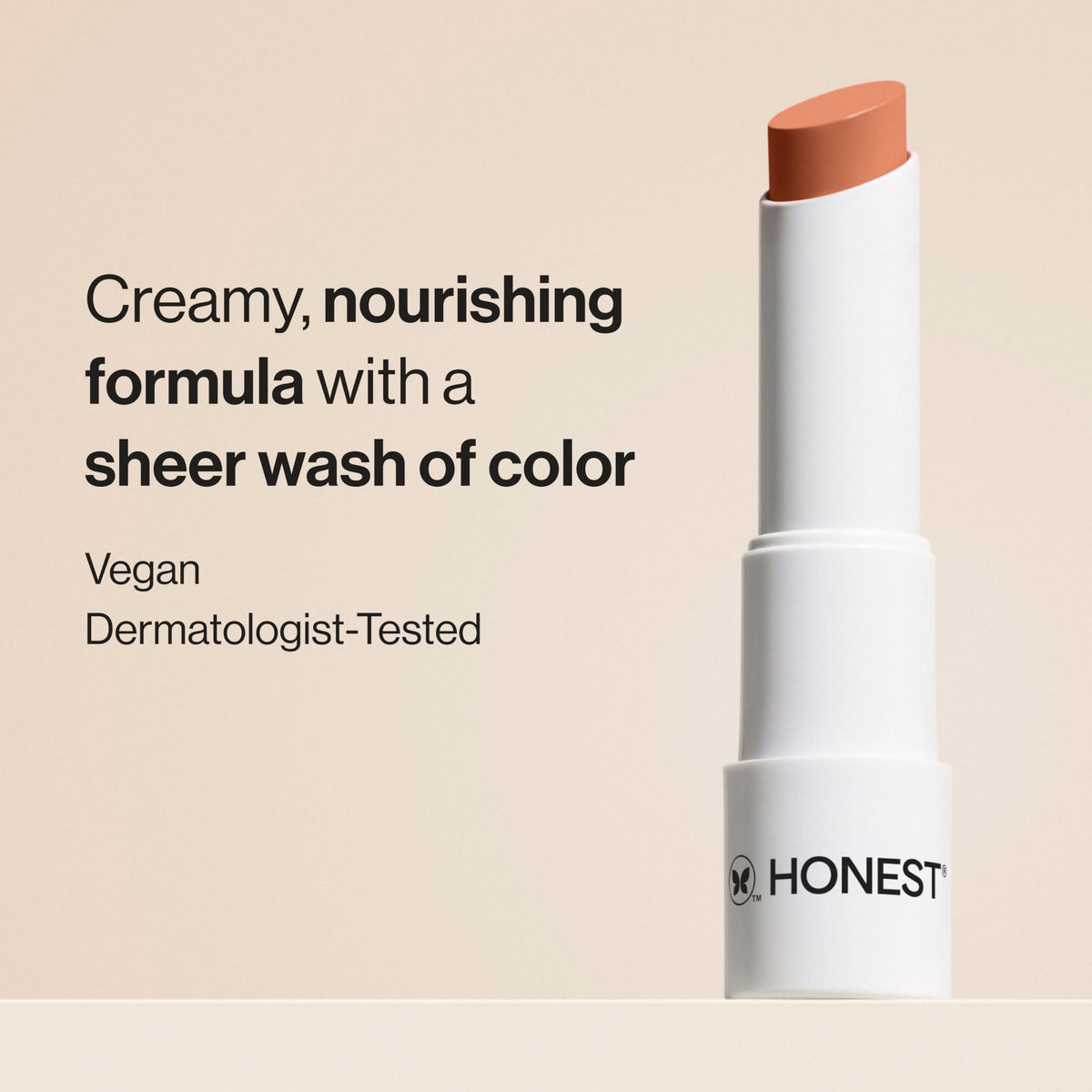 Honest Beauty creamy balm texture close-up illustrating smooth glide benefit