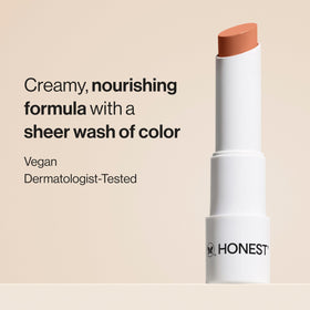 Honest Beauty creamy balm texture close-up illustrating smooth glide benefit