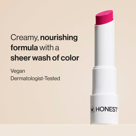 Honest Beauty texture close-up creamy balm swirl highlighting smooth glide and hydration