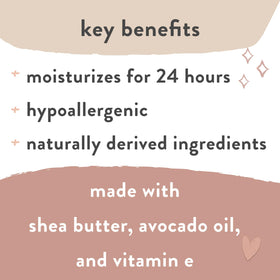 The Honest Company applied to pregnant belly demonstrating soothing hydration