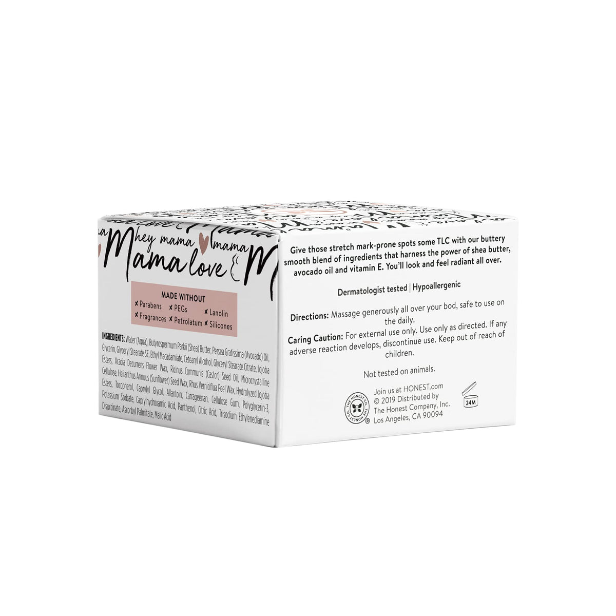 The Honest Company back packaging showing directions and safe-use information