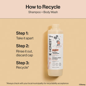 The Honest Company bottle styled on bathroom shelf for everyday convenience