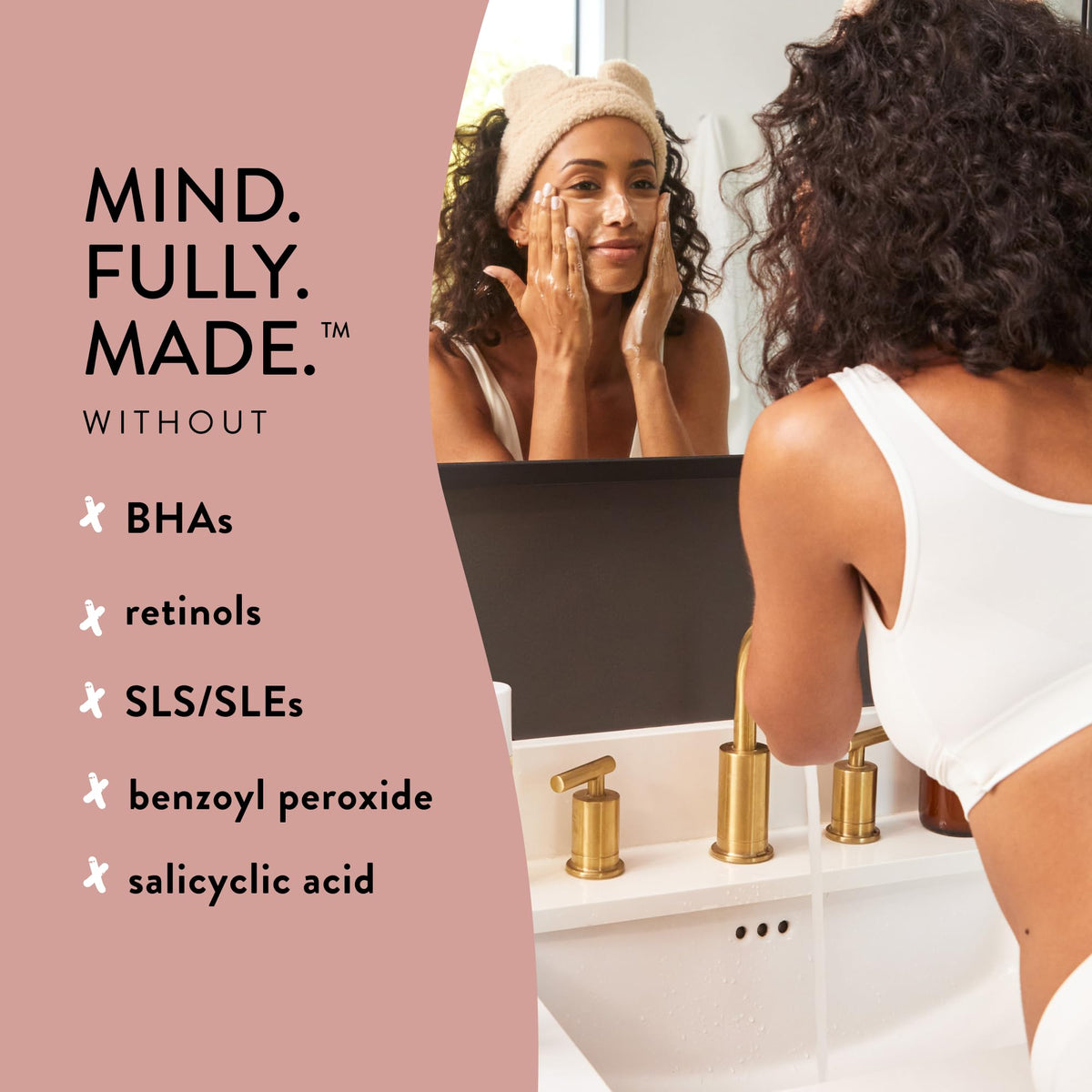 The Honest Company foam lather on hand demonstrating gentle cleansing