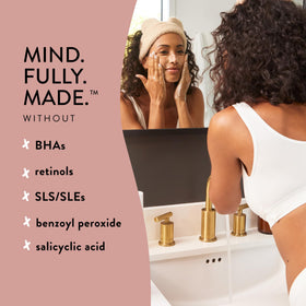 The Honest Company foam lather on hand demonstrating gentle cleansing