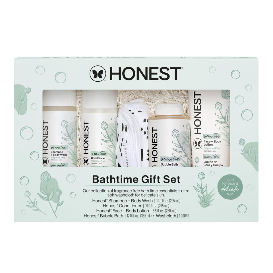 The Honest Company front packaging reusable gift box showcasing set