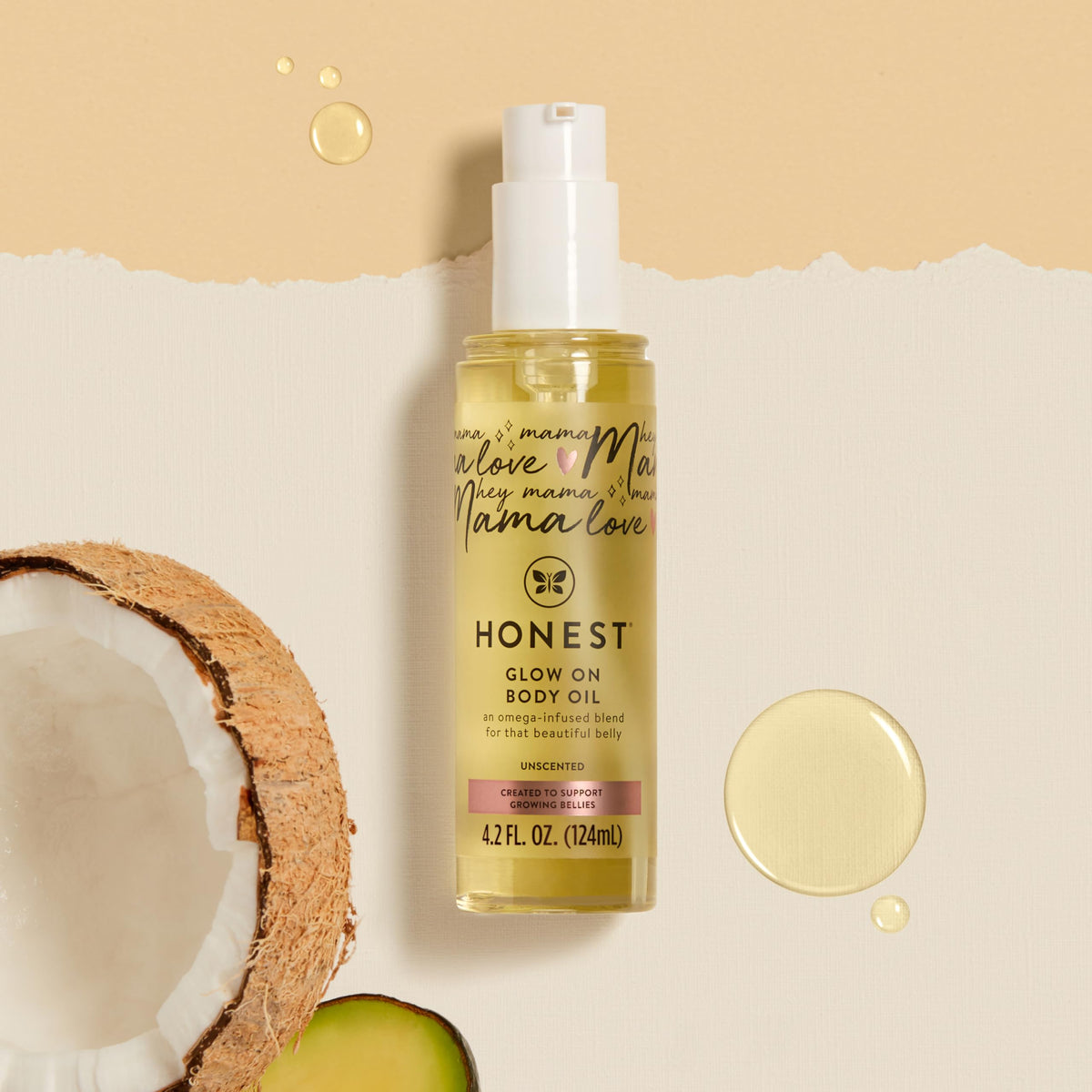 Botanical ingredients flatlay featuring avocado and jojoba for plant-based nourishment benefit