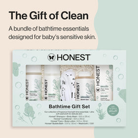 The Honest Company fragrance-free shampoo and body wash bottle benefits gentle cleansing