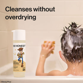Honest Company creamy lather texture demonstrating gentle, moisturizing clean