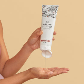 The Honest Company gel texture close-up illustrating gentle exfoliating formula