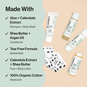 The Honest Company Pattern Play wash cloth texture offering soft gentle cleansing