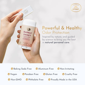 Honestly pHresh ingredient focus on minerals and prebiotics supporting skin balance