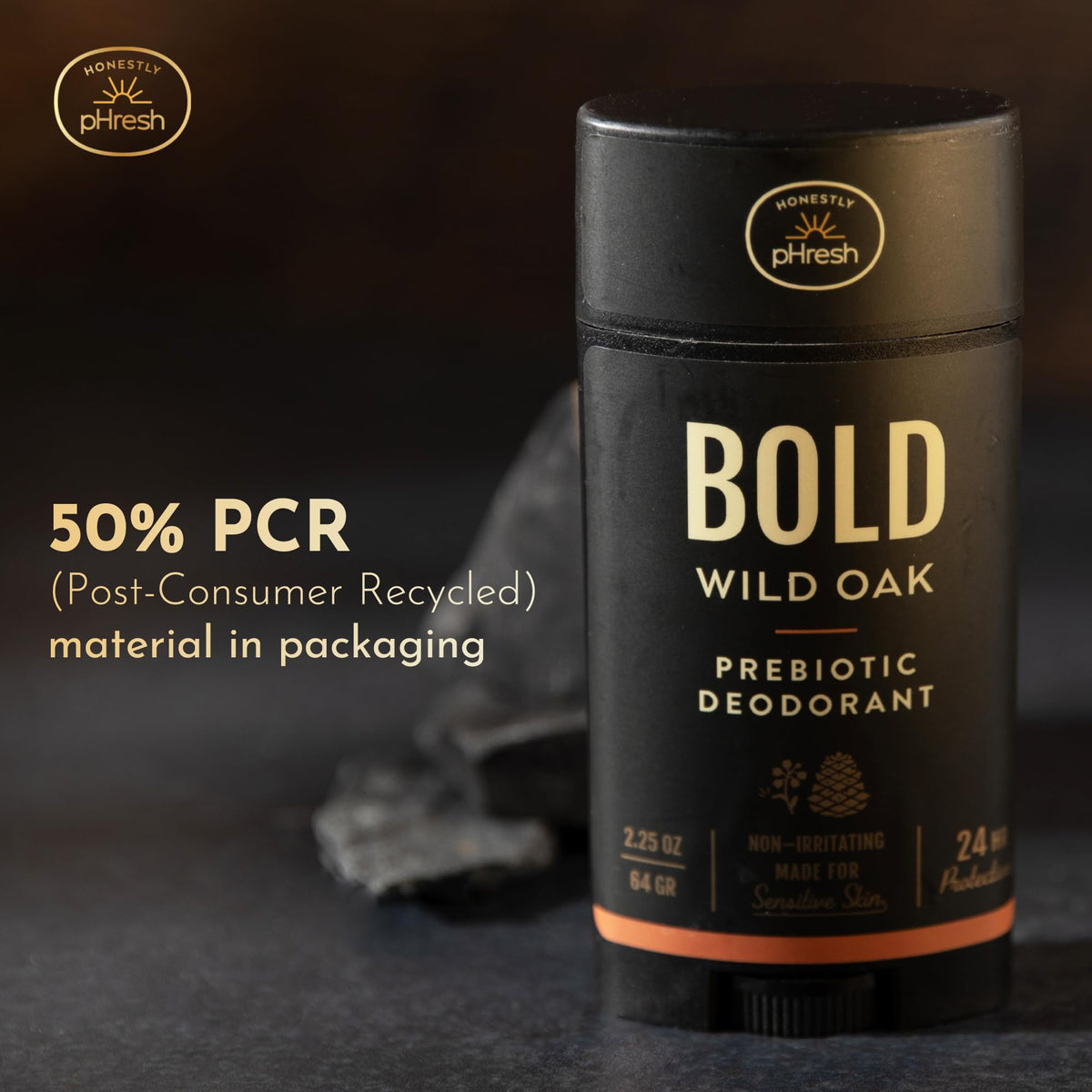 Honestly pHresh 2.5 oz stick in travel kit showing portability benefit: ready for on-the-go use
