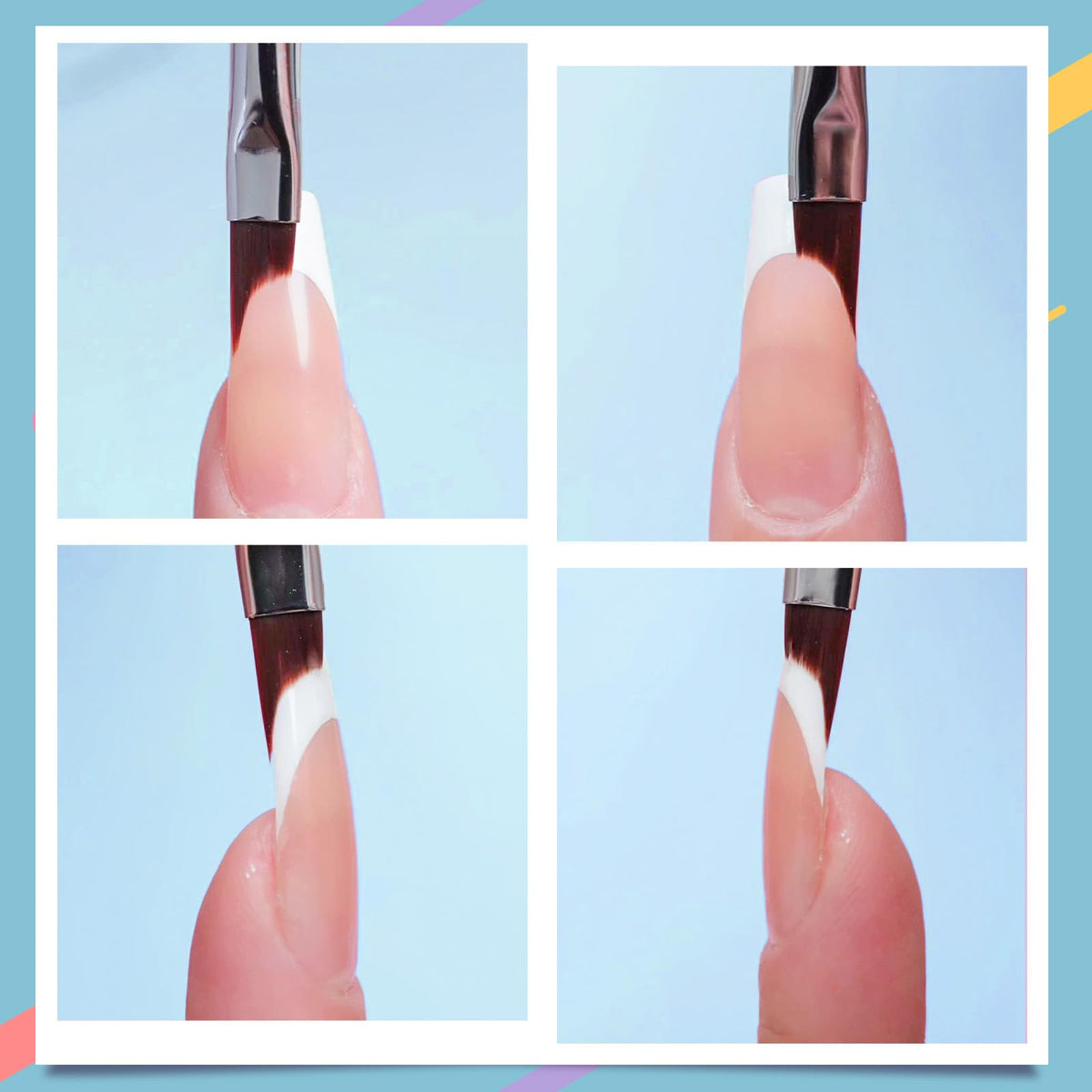 Honey Joy brush in use painting a clean French smile line benefit
