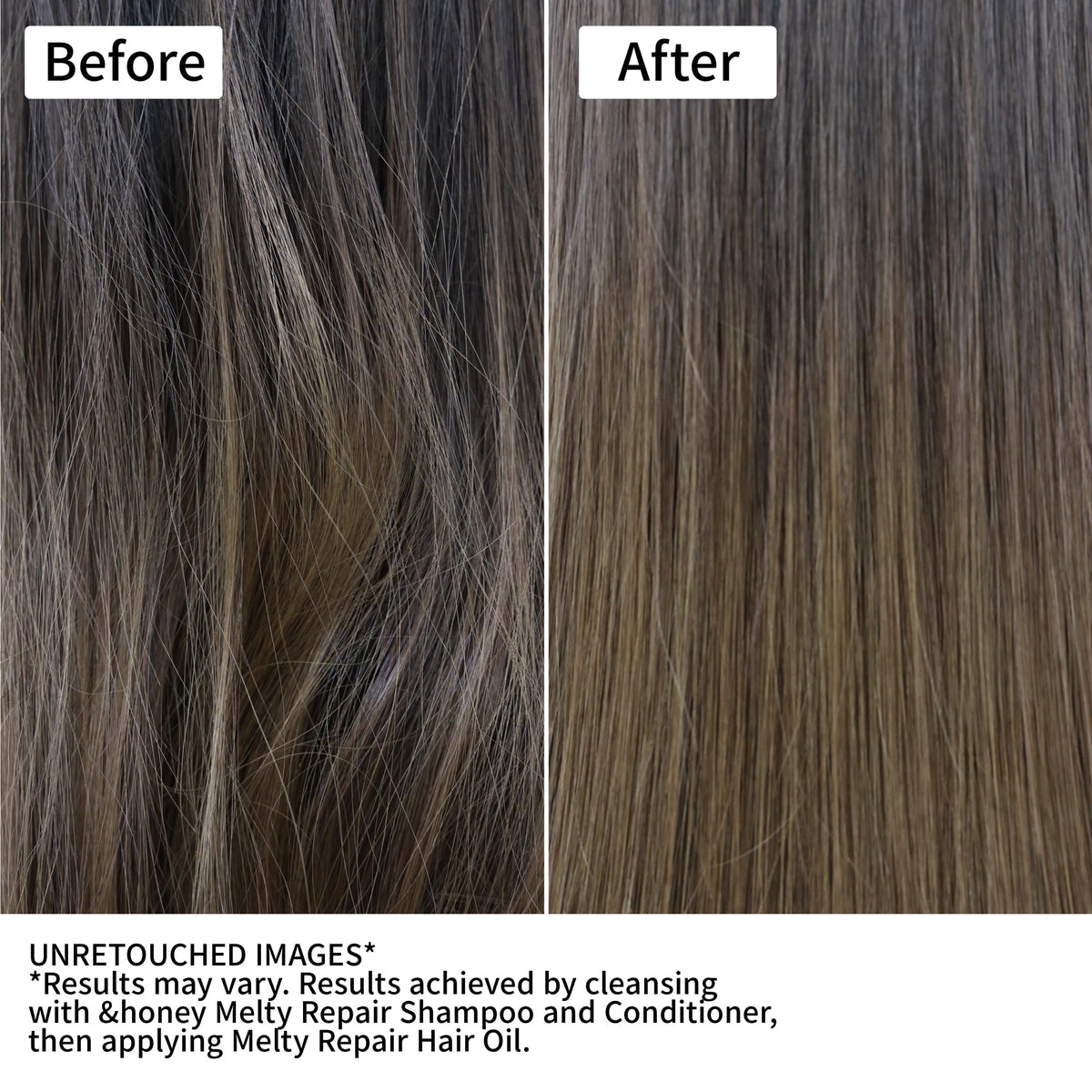 &Honey glossy oil texture close-up showing smooth blend and absorbency