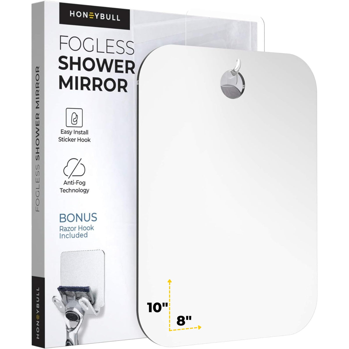 HONEYBULL front view showing clean mirror and clear reflection benefit