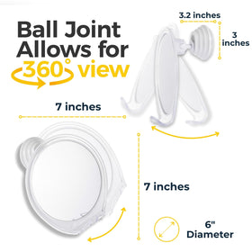 HONEYBULL in-shower use showing person shaving benefit: fogless clarity during steaming showers