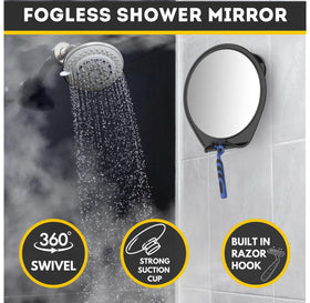 HONEYBULL mirror tilted to show swivel angle for precise grooming