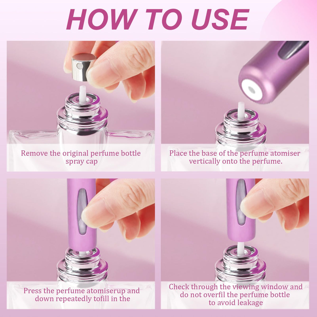 hongliang clear inner vial displaying visible fill level to prevent overfilling
