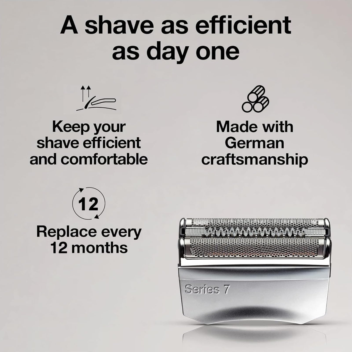 HONGNAL replacement head installed on Series 7 shaver showing compatibility