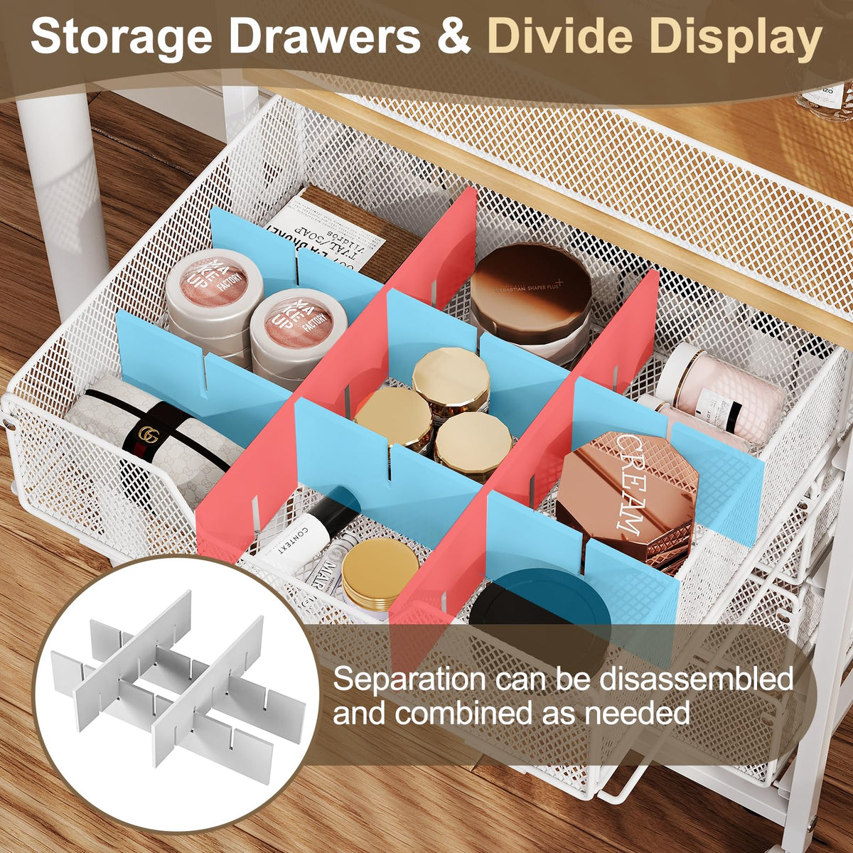 Hongtamoya top display shelf with daily skincare for quick access