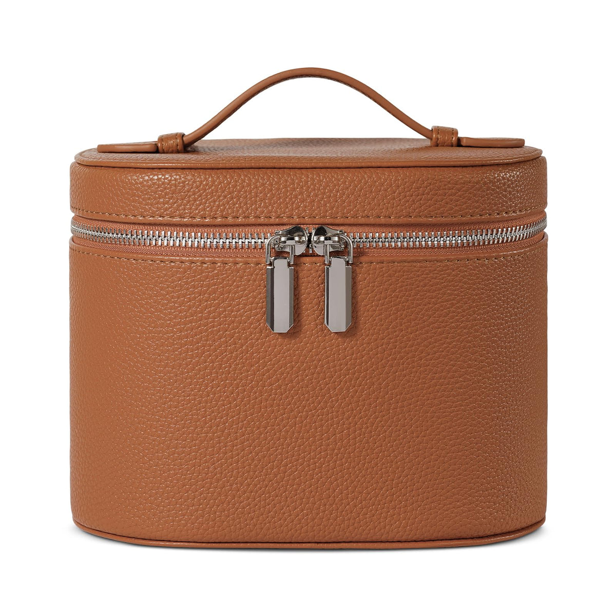 honitty front view closed bag showing compact protective shape and travel-ready design