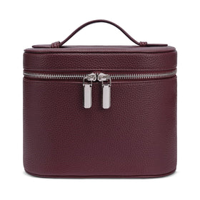 honitty front profile makeup bag showing structured shape and easy grab handle