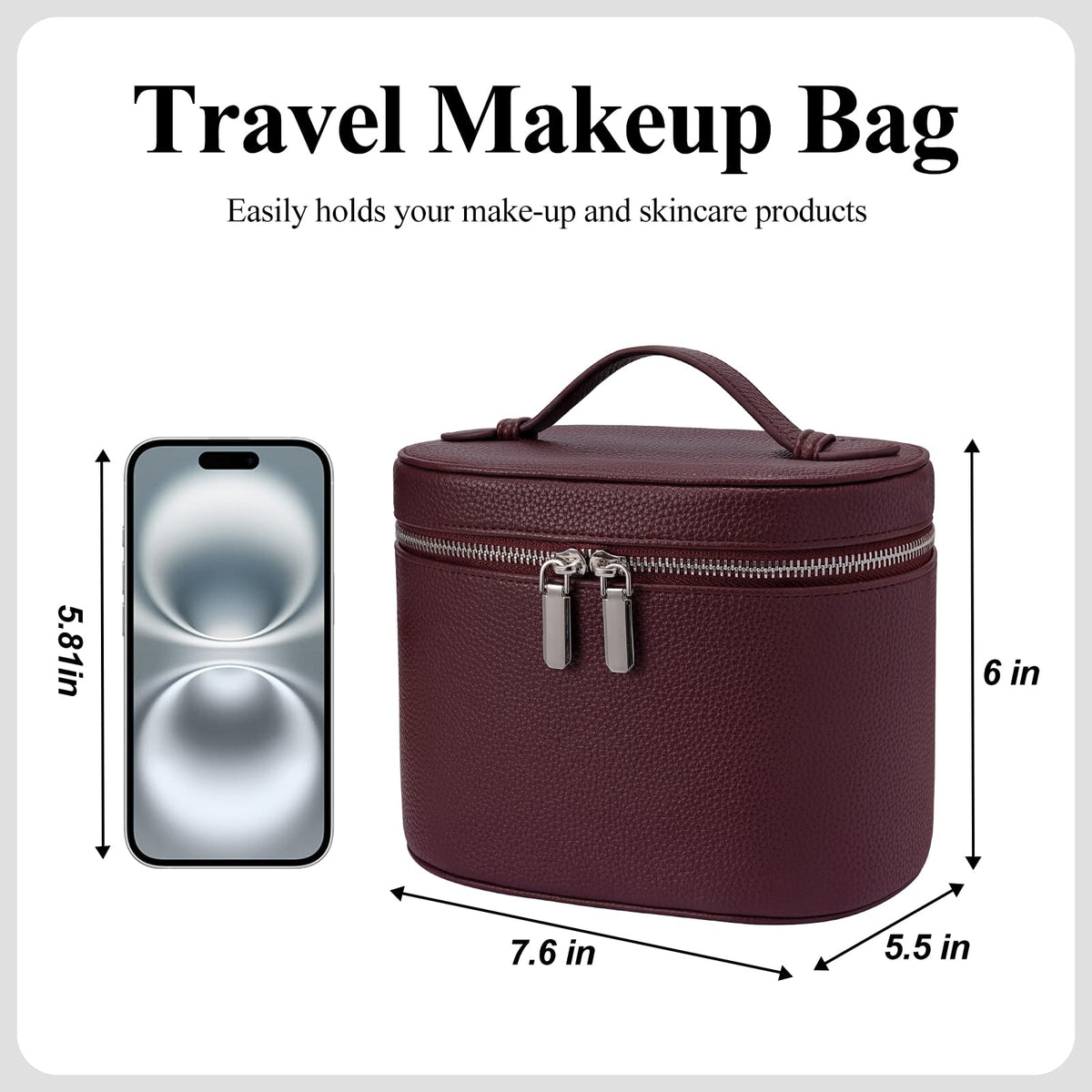 honitty open interior with removable compartments for organized travel storage
