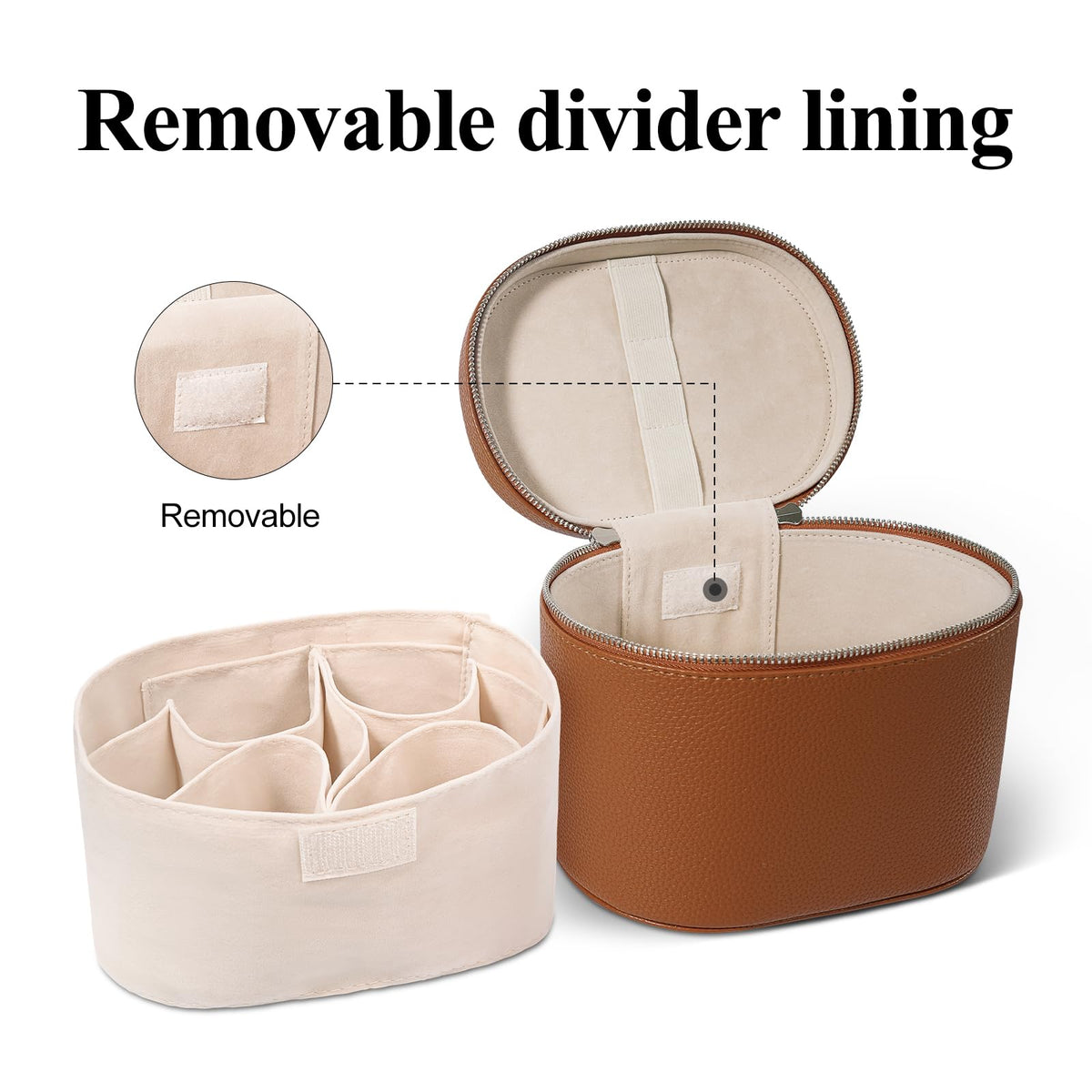 honitty open case with removable compartments demonstrating customizable storage benefit
