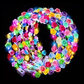 HONLYNE front packaging showing 24 LED flower crowns ready to wear and gift