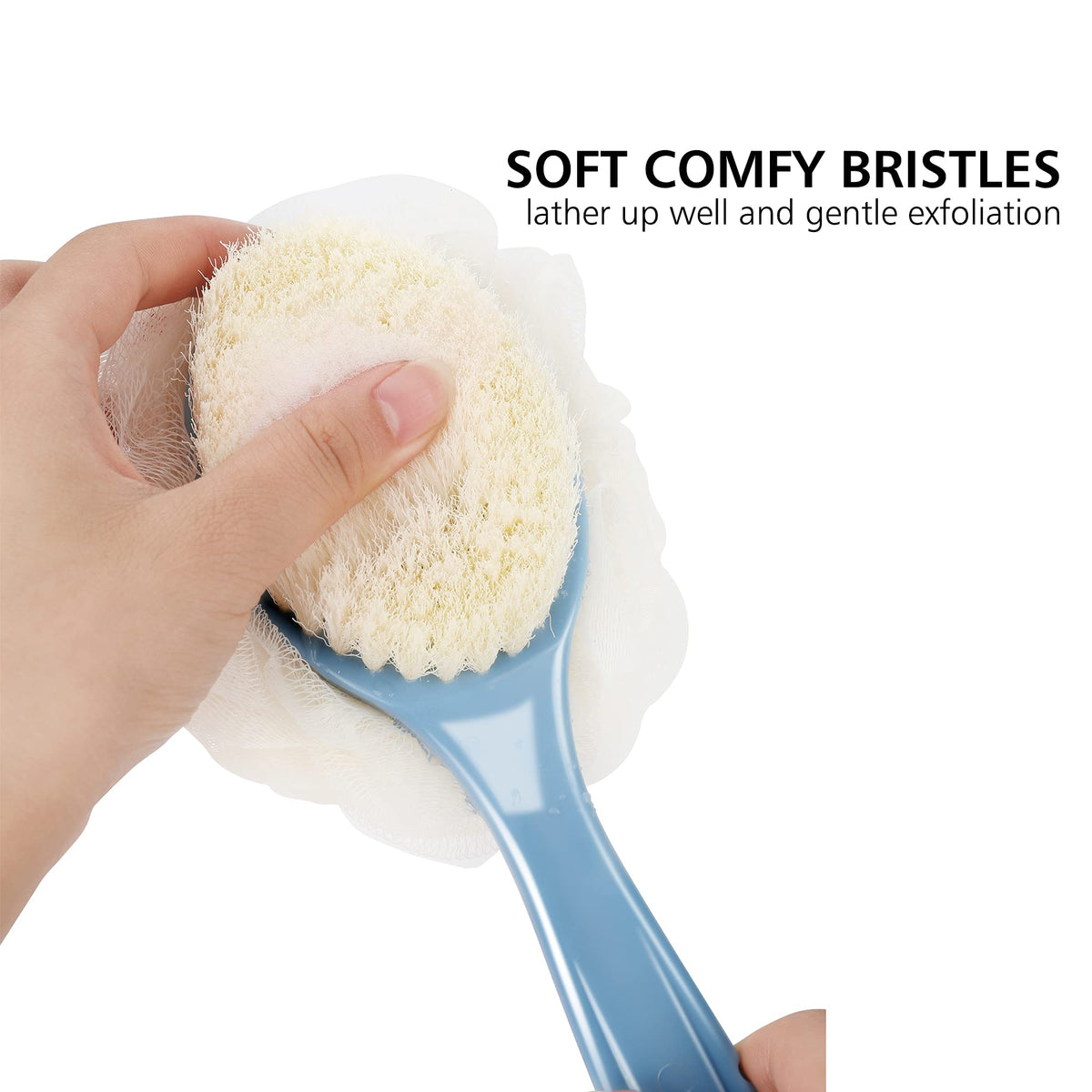 HONOMA close-up of massage bristles highlighting texture for effective exfoliation and circulation
